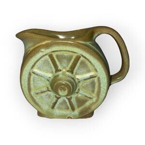 Vintage Frankoma Pottery Wagon Wheel Creamer Made In USA